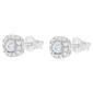 Diamond Classics&#8482; Sterling Silver 1/2ctw. Halo Earrings - image 3