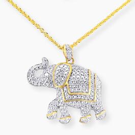Accents by Gianni Argento Diamond Accent Plated Elephant Pendant