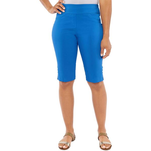 Womens Hearts of Palm Bright This Way Solid Tech Stretch Capris - image 