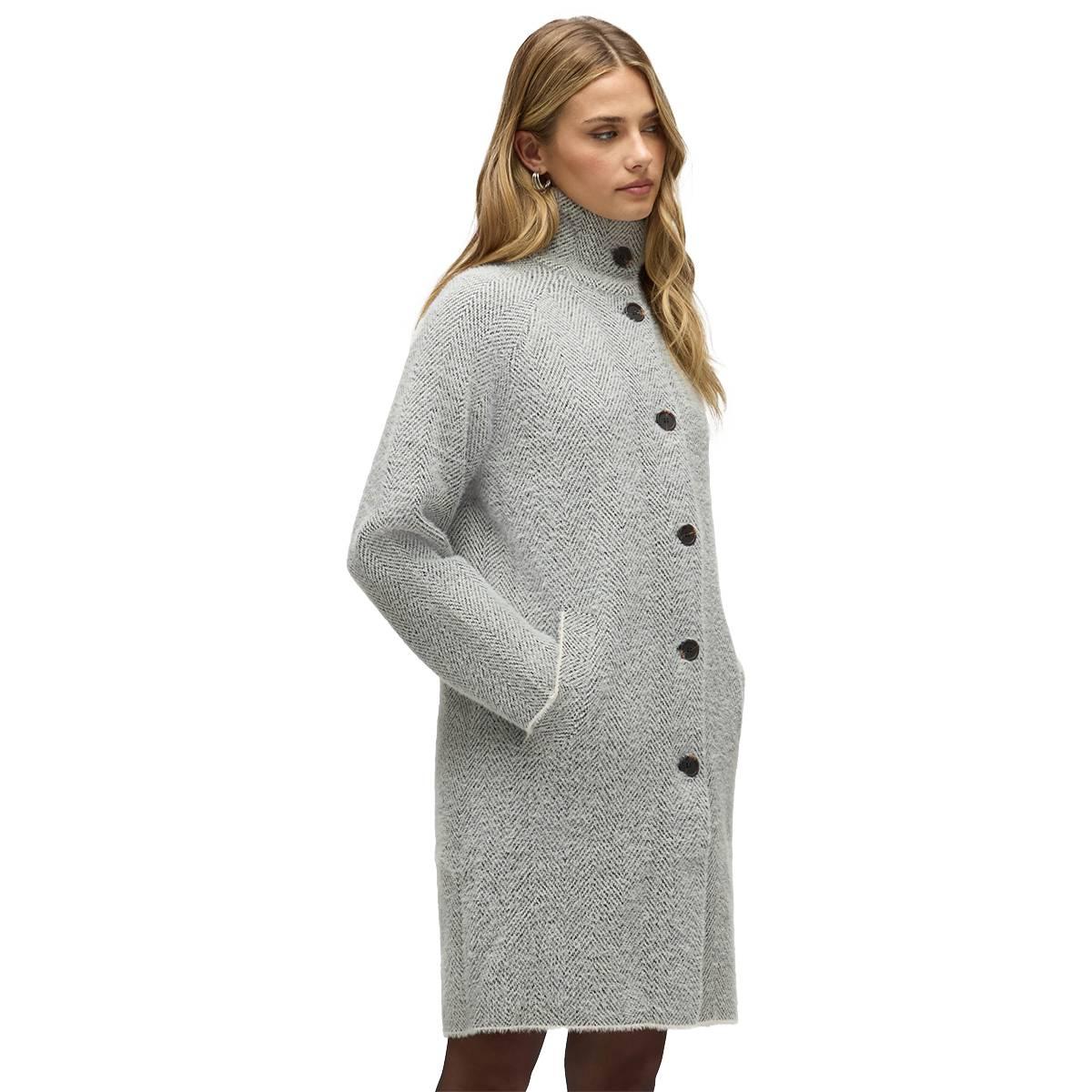 Plus Size NVLT Herringbone Eyelash Raglan Sleeve Coatigan