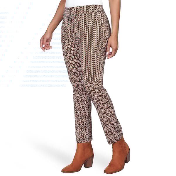 Petite Emaline Barcelona Geometric Pull On Ankle Pants