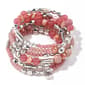 Ashley Cooper(tm) Rhodium-Tone Pink Coil Bracelet - image 1