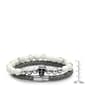 Mens 2pc. Grey Leather Braided Bracelets with Beaded Detail - image 3