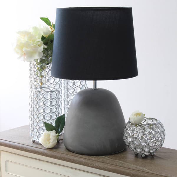 Simple Designs Round Concrete Table Lamp