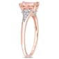 Gemstone Classics™ 10kt. Rose Gold 7/8ctw. Morganite Ring - image 3