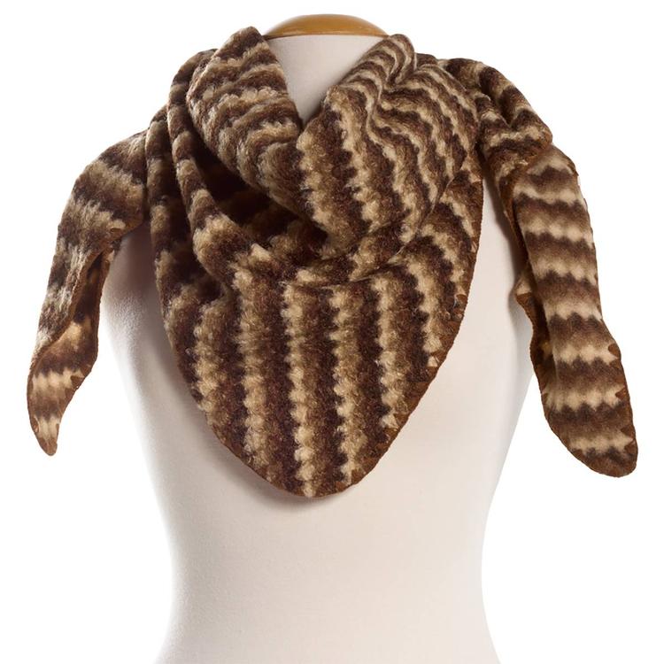 Womens Steve Madden Sherpa Abstract Triangle Scarf