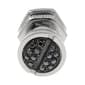 Mens Lynx Stainless Steel Mano Stud Black Diamond Round Earring - image 2