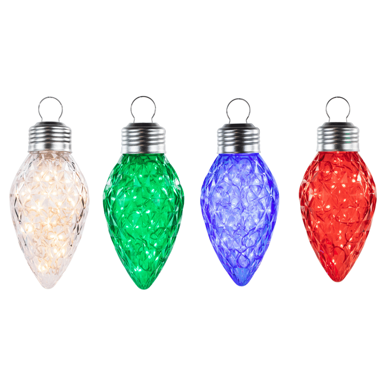 Northlight 9ft. LED C9 Style Faceted Twinkle Christmas Lights
