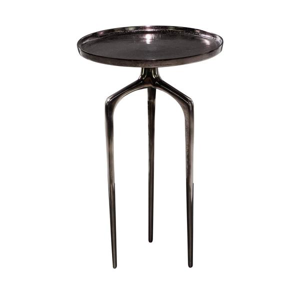 9th & Pike(R) Black Aluminum Contemporary Accent Table - image 