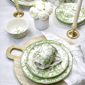 222 Fifth Adelaide Moss 16pc. Porcelain Dinnerware Set Green - image 7