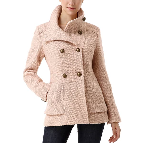 Womens BGSD Wool Boucle Coat - image 