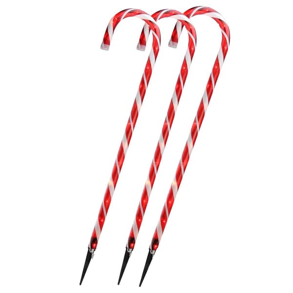 Northlight Seasonal Set of 3 28in. Candy Cane Outdoor Decoration