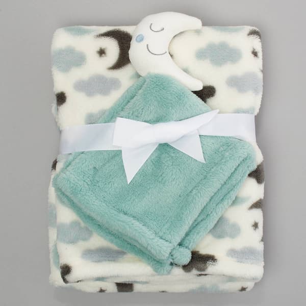 Baby Gear(R) Moon & Clouds Blanket with Security Blanky - image 