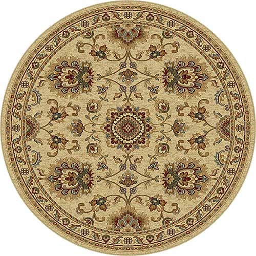 Tayse Sensation Charlotte Ivory Round Area Rug - 5'3 - image 