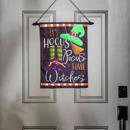 Evergreen Hocus Pocus Time Garden Applique Flag