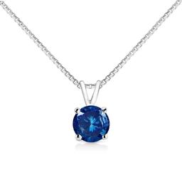 Haus of Brilliance 1/2ctw. Blue Lab Grown Diamond Pendant