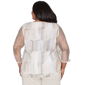Plus Size Alfred Dunner Natural Wonder 3/4 Sleeves Mesh Blouse - image 2