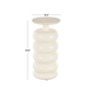 9th & Pike® Contemporary Cream Teak Wood Accent Table - image 3