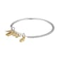 Shine Two-Tone Wing/Heart/Believe Bangle Charm Bracelet - image 2