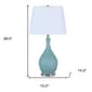 HomeRoots 28in. Aqua Hammered Urn Table Lamp - image 3