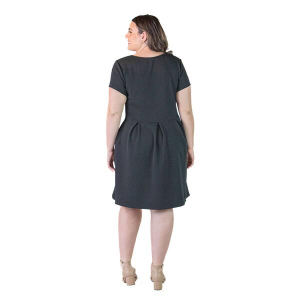Plus Size 24/7 Comfort Apparel Fit & Flare Dress