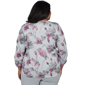 Plus Size Alfred Dunner Vail 3/4 Ruch Sleeves Floral Blouse - image 2