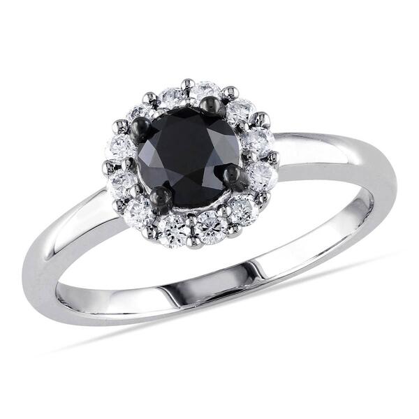 Diamond Classics&#40;tm&#41; 10kt. White Gold 1ct. Black Diamond Ring - image 