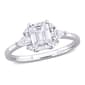 Sterling Silver 1 2/5ctw. White Moissanite Engagement Ring - image 1