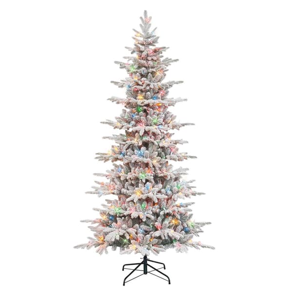 Puleo International 7.5ft. Pre-Lit Slim Christmas Tree