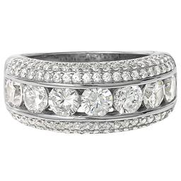 Splendere Sterling Silver 1.2mm Cubic Zirconia Eternity Band Ring
