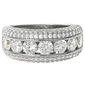 Splendere Sterling Silver 1.2mm Cubic Zirconia Eternity Band Ring - image 1