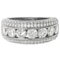 Splendere Sterling Silver 1.2mm Cubic Zirconia Eternity Band Ring - image 1
