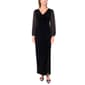 Womens MSK Long Sleeve Velvet Surplice Side Slit Maxi Dress - image 1