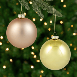 Northlight 4ct. Gold 2-Finish Christmas Ball Glass Ornaments