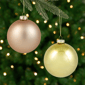Northlight 4ct. Gold 2-Finish Christmas Ball Glass Ornaments - image 1