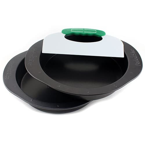 Perfect Slice 3pc. Round Cake Pan Set &amp; Tool - image 