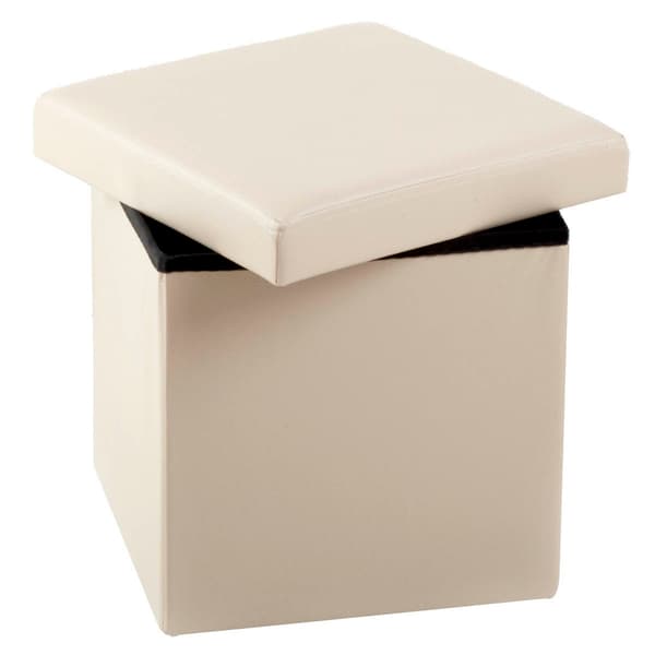 FHE Faux Leather Storage Ottoman