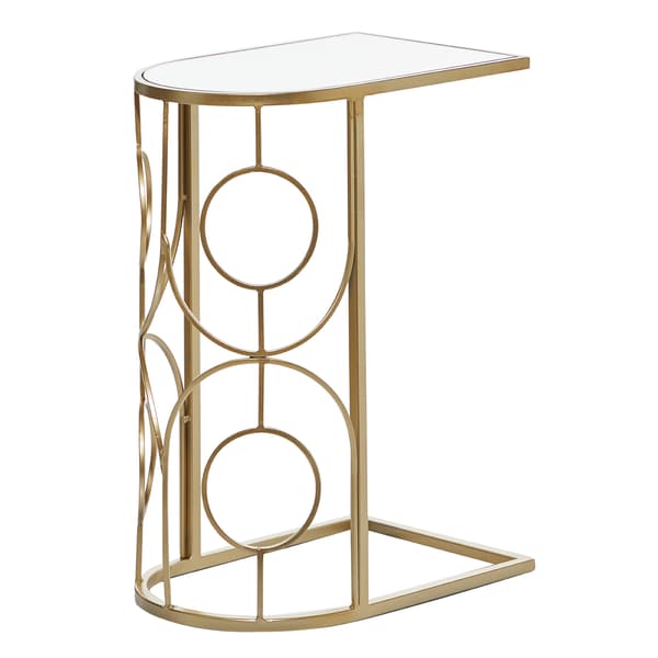 9th & Pike&#40;R&#41; Arched Glass And Metal Side Table - image 