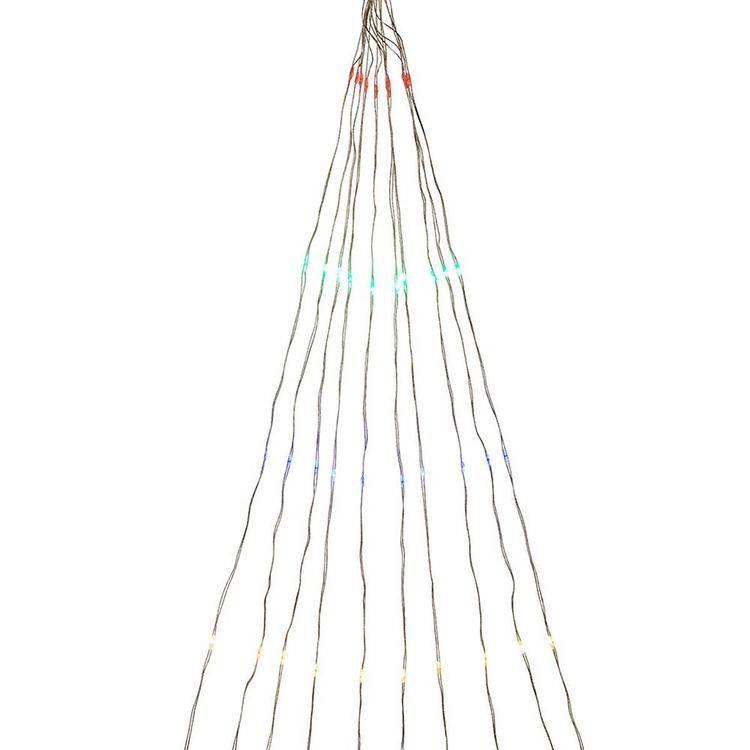Kurt Adler 78in Silver Nylon 200 Multi-colored LED Lights
