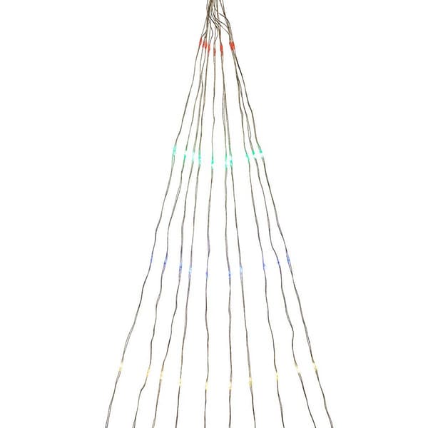 Kurt Adler 78in Silver Nylon 200 Multi-colored LED Lights