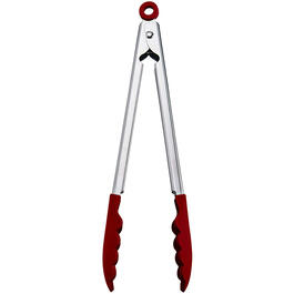 KitchenAid&#174; Gourmet Silicone Tipped Sterling Silver Tongs