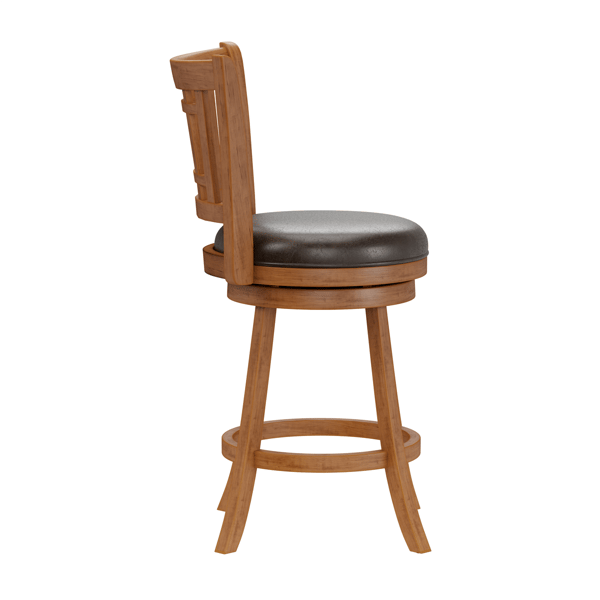 HH2 Home Fairfox Wood Counter Height Swivel Stool