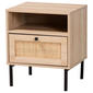 Baxton Studio Caterina Natural Brown Wood 1-Door Nightstand - image 1