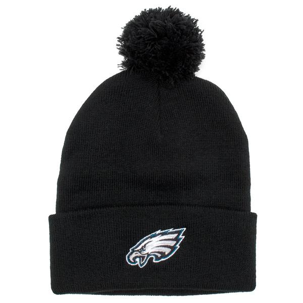 Boys (4-7) NFL Eagles Knit Beanie with Pom Ball - image 