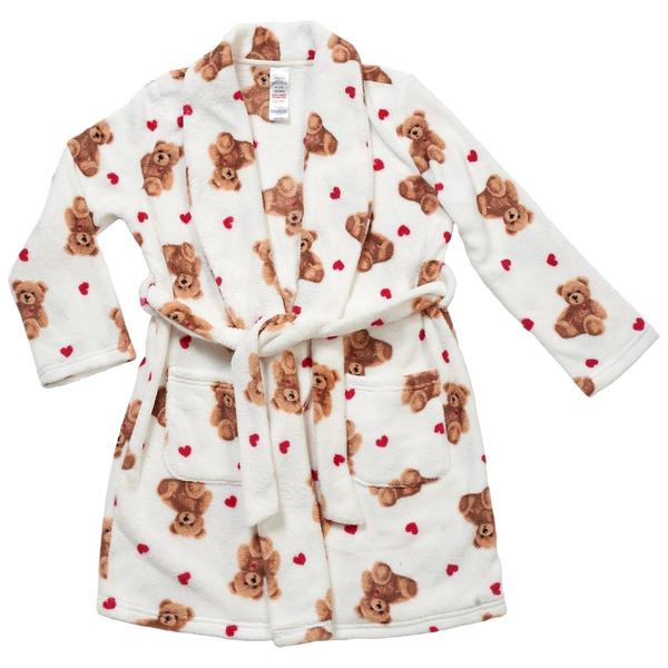 Girls Rene Rofe(R) Frostie Hugs Teddy Bear Robe - image 