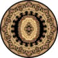 Rugs America&#40;tm&#41; New Vision Kerman Round Rug - Black - image 1