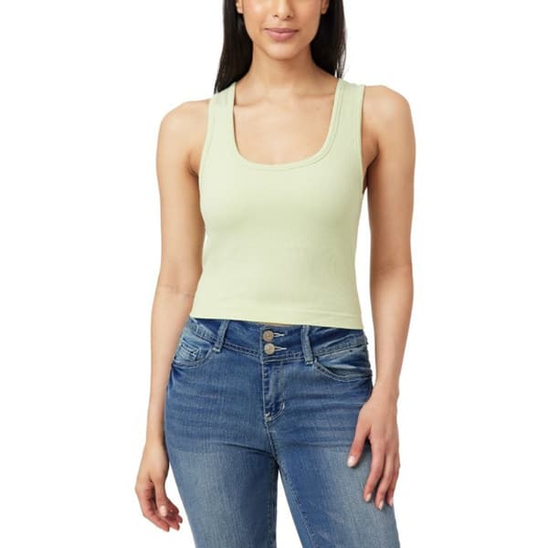 Juniors Wallflower Seamless Scoop Neck Cloud Cup Crop Tank Top - image 