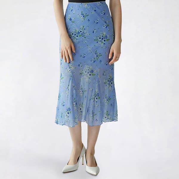 Juniors A. Byer Embroidered Print Chiffon Maxi Skirt