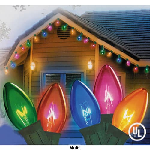 Transparent C9 Christmas Lights - Set of 25