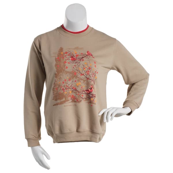 Womens Top Stitch by Morning Sun Autumn Cardinal Sweatshirt
